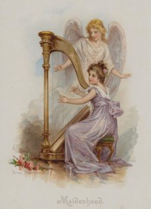 Neitsyt (chromolitho) tekijältä Frances Brundage
