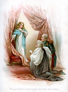 Prinsessa Victoria saa tiedon olevansa kuningatar, 1897.