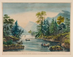 Näkymä Lake Georgelle, NY tekijältä Frances Flora Bond Palmer