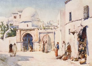 Rue Tourbet el Beyn Zaouia, Tunis (värilitro). tekijältä Frances Nesbitt