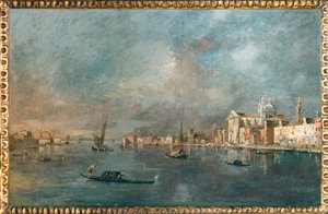 Vue de la Giudecca avec les Zattere - Näkymä Giudeccan kanavalle ja Zatterelle ...