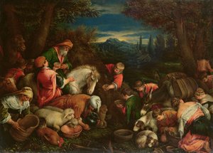 Huonekalut ja erilaiset esineet 1100- ja 1300-luvuilta tekijältä Francesco Bassano