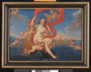 Galatea in ihrem von Delfinen gezogenen Wagen