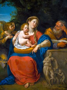 Pyhä perhe (öljy metallille) tekijältä Francesco Albani