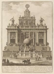 Ilopaikka ilmapallolla, Chinea Festival, 1785. tekijältä Francesco Barbazza