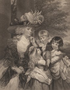 Lady Smith ja hänen lapsensa, 15. maaliskuuta 1789. tekijältä Francesco Bartolozzi