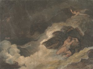 Shakespearen Myrsky Macklinin brittiläiset runoilijat, 1798. tekijältä Francesco Bartolozzi