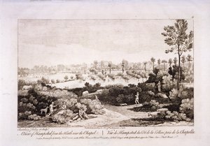 Näkymä Hampstead Heathista, Hampstead, Lontoo, 1752. tekijältä Francesco Bartolozzi