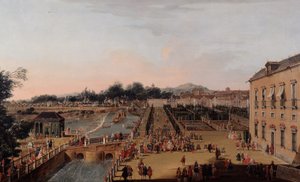 Ferdinand VI ja Barbara Braganza Aranjuezin puutarhassa, 1756.