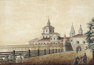 Pyhän Andronikin luostari Moskovassa, 1780-luku tekijältä Francesco Camporesi
