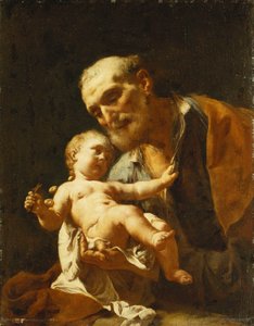Pyhä Joosef ja Kristus-lapsi tekijältä Francesco Capella