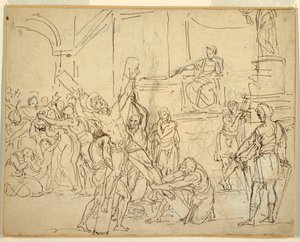 Piirros, Pyhän Andreaksen marttyyri, 1825-50 tekijältä Francesco Coghetti