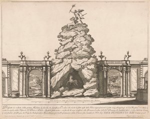 Prima Macchina Kiinalle 1726: Hercules ja Hydra tekijältä Francesco Faraone Aquila, after Alessandro Specchi