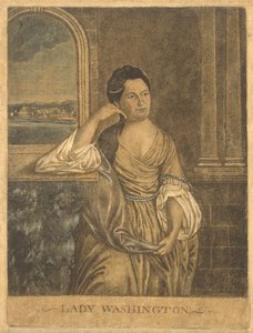 Lady Washington, c. 1776 (mezzotint) tekijältä Francesco Fergola
