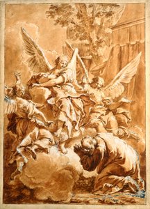 Abraham ja kolme enkeliä tekijältä Francesco Fontebasso