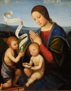 Francesco Francia - Neitsyt ja lapsi sekä Johannes Pyhän Johanneksen kanssa tekijältä Francesco Francia