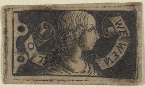 Kiharatukkaisen tytön pää tekijältä Francesco Francia