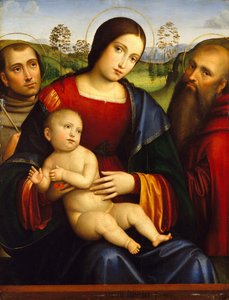 Madonna ja lapsi pyhien Franciscuksen ja Jeromen kanssa, n. 1512-15.
