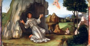 Pyhä Franciscus vastaanottamassa Stigmataa, 1400-luvun loppu - 1500-luvun alku