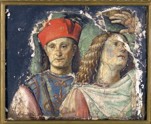 Kaksi urospäätä Ranskasta, Francesco (1450-1517). Tuore, c. 1500, Bolognan kansallinen kuvagalleria