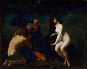 Francesco Furinin Adam ja Eeva maalaus