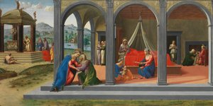 Kohtauksia Pyhän Johannes Kastajan elämästä, n. 1506-7. tekijältä Francesco Granacci