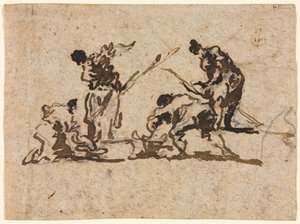 Maanviljelijät ja kalastajat, 1700-luku. tekijältä Francesco Guardi