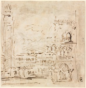 Piazza San Marco ja Dogesien palatsi tekijältä Francesco Guardi