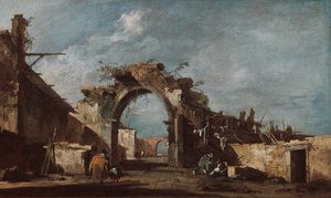Raunioitunut Archway tekijältä Francesco Guardi