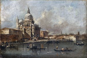 Santa Maria della Salute, Venetsia, noin 1780 tekijältä Francesco Guardi