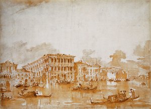 Grand Canal Ca" Pesaron kanssa tekijältä Francesco Guardi