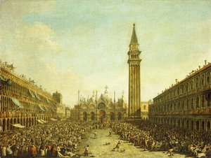 Piazza San Marco Dogen kruunauspäivänä, tekijältä Francesco Guardi