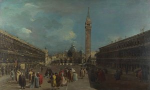Venetsia, Piazza San Marco, noin 1760 tekijältä Francesco Guardi