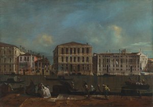Venetsia. Grand Canal ja Palazzo Pesaro, 1755-1760 tekijältä Francesco Guardi