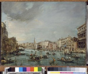 Näkymä Palazzo Grimanille ja Palazzo Maninille Näkymä Palazzo Grimanille ja Palazzo Maninille tekijältä Francesco Guardi