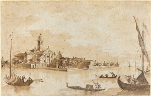 San Clementen saari tekijältä Francesco Guardi and Giacomo Guardi