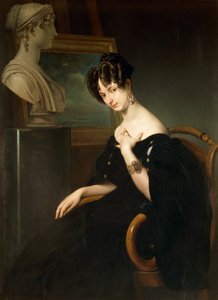 Francesco Hayezin (1791-1882) muotokuva Cristina Trivulzio Belgiojososta, öljy kankaalle tekijältä Francesco Hayez