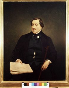 Gioacchino Rossinin (1792-1868) muotokuva - Hayez, Brera-museo, Milano tekijältä Francesco Hayez