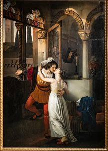 Romeon viimeinen suudelma Julialle tekijältä Francesco Hayez