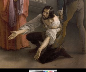 Jacopo Foscarin ja hänen perheensä viimeinen tapaaminen ennen karkotusta, 1838-40. tekijältä Francesco Hayez