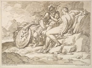 Venus, Mars ja Cupid, 1725-80. tekijältä Francesco Lamarra