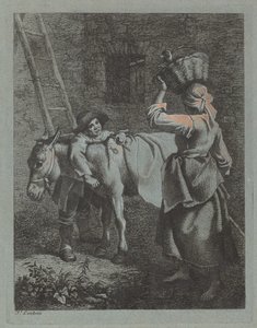 Paimen puhuu talonpojalle, 17601764. tekijältä Francesco Londonio