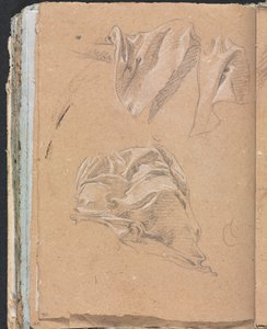 Verona Sketchbook: Drapery studies sivu 90, 1760. tekijältä Francesco Lorenzi