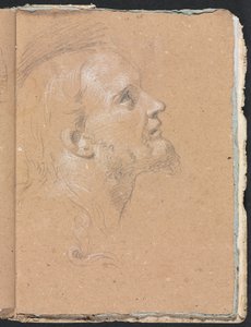 Verona Sketchbook: Miespää profiilisivulla 91 , 1760. tekijältä Francesco Lorenzi