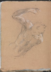 Verona Sketchbook: Miesten alaston oikea käsivarsi, sivu 32, 1760. tekijältä Francesco Lorenzi