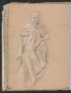 Verona Sketchbook: Seisova munkki sivu 52, 1760. tekijältä Francesco Lorenzi