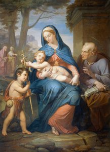 Pyhä perhe, ante 1836, kirjoittanut Francesco Nenci (1781-1850), öljy kankaalle, 200x147 cm tekijältä Francesco Nenci