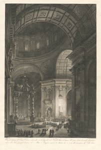 Pyhän Pietarin sisustus, Pyhän Pietarin ristin valaistus tekijältä Francesco Piranesi