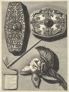 Trofei de Ottaviano Auguston osat isossa entisöity Kunnostettu yksityiskohta Tro..., ca. 1753. tekijältä Francesco Piranesi