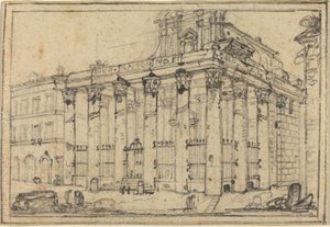 Antoninuksen ja Faustinan temppeli tekijältä Francesco Piranesi